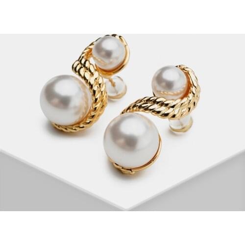 French new style retro pearl earrings