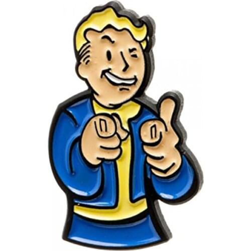 Fallout Vault Boy Brooch We know we can always count on Vault Boy to have our back - or at least the coats off our back