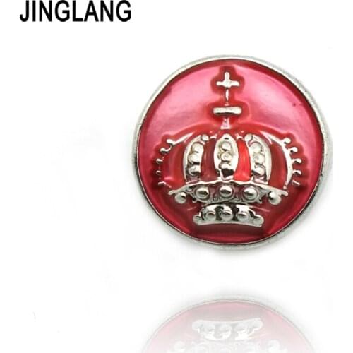 JINGLANG Free shipping rhinestone button leather snap bracelet metal snap button for Charm bracelet AK09971
