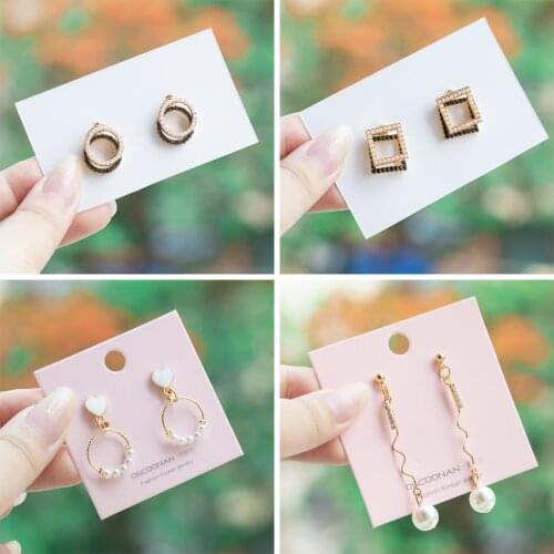 Korean Geometric Pearl Drop Earrings 2020 Cute Little Women Earrings Statement Earrings for Women Female Wedding Earings Jewelry