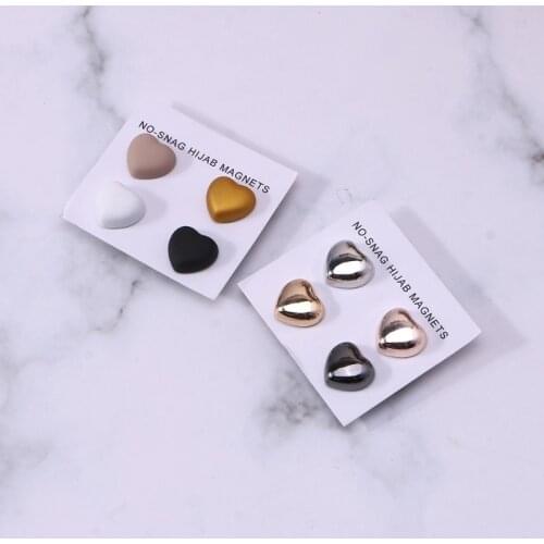 Strong Metal Plating Magnetic Hijab Clip Safe Hijab Brooch Luxury Accessory No Hole Pins Brooch Magnet for Muslim Scarf