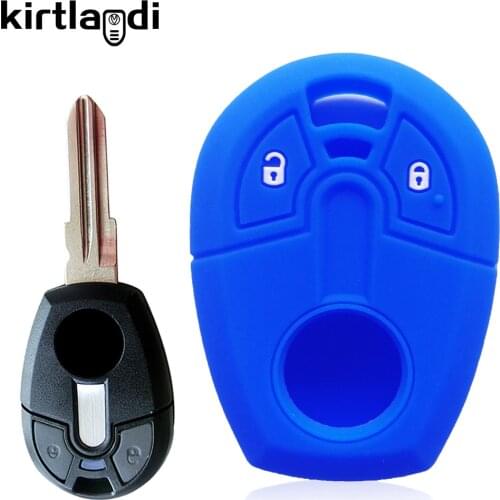 Kirtlandi 2 Button Silicone Car Key Case Fob Cover for Fiat Positron EX300 Transponder Remote Key Cover Holder Protector Keyless