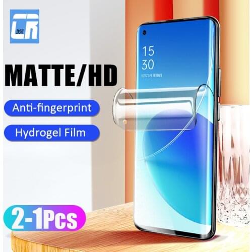 No Fingerprint Matte Hydrogel Film for Oppo Realme 7 8 6 6i X50 X7 Pro C3 GT Screen Protector OPPO Find X2 Reno 3 Pro 2F Film
