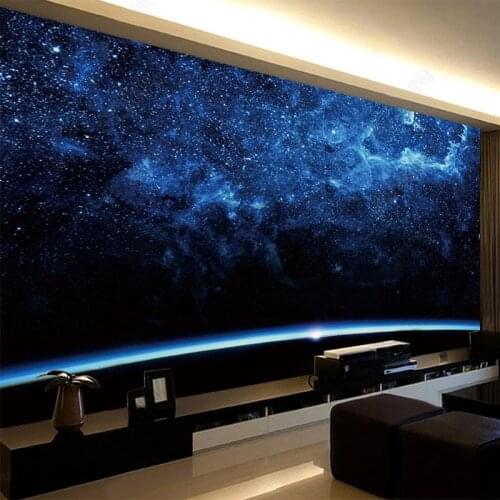 Custom Mural Wallpaper 3D Starry Sky Nature Landscape Wall Painting Living Room Kids Bedroom Abstract Art Mural Papel De Parede