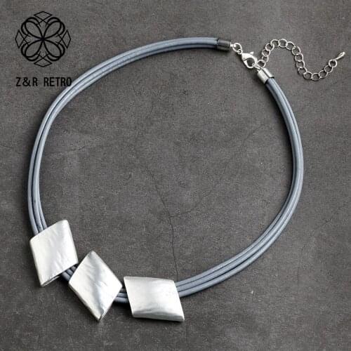 Neck Chokers Necklaces Adjustable Rope Chain Rhombic Womens Jewelry Best Friends Gifts Female Decoration Suspension Accessories