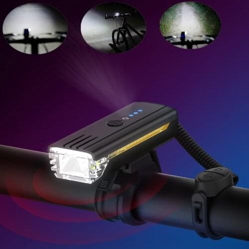 Front Bicycle Light USB Rechargeable LED Bike Light Sensor Waterproof Cycling Headlight Safety Flashlight Lamps Bike Horn