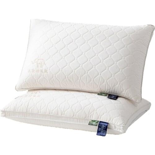 100% Cotton Pillow Latex Sandwich Soft Feather Velvet Fabric Pillow Core 5 Star Hotel Pillow Neck Support Pillows for Sleeping