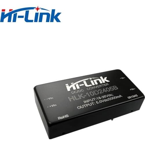 5pcs/lot Free Ship 18-36V input 5V 2A output HLK-10D2405B DC DC power converter dc power line communication