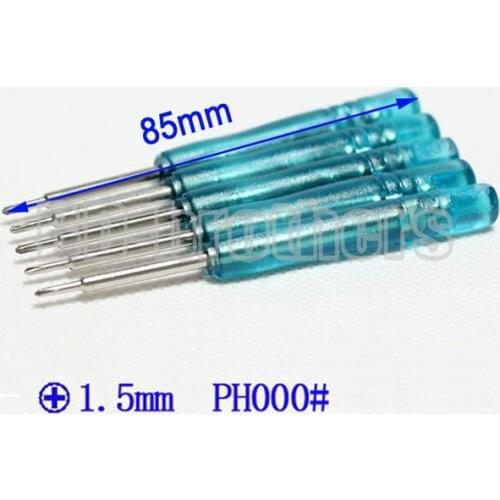 Transparent Blue Good Magnetic 1.5mm Mini Phillips Screwdriver , Philips Driver, Repair Open Tool for Cell Phone 3500pcs/lot