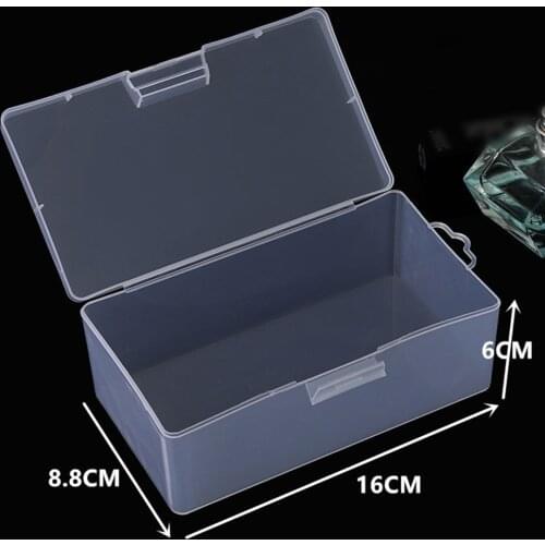 Rectangular Clear Plastic Box Jewellery Earplugs Trinket Travel Container Storage Collection Cards Handicrafts PP Storage Boxes