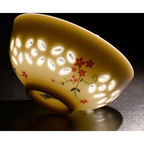 Hollow Tea Master Puer Bowls Porcelain Drinkware Ceramic Tea Cup Office Ceremony Teacups Teaware Cup