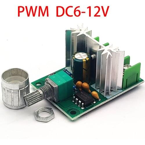 DC 6V 12V 6A Motor Fan Speed Controller 6-12V High Power PWM Stepless Speed Control Board Speed Control Switch