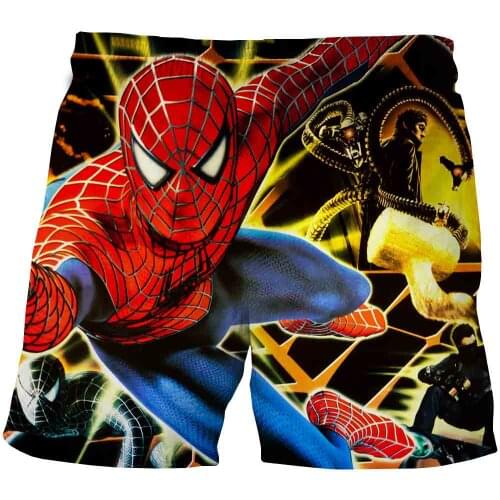 Marvel Super-Hero Hulk Spiderman Short Pants Kids Boys Clothes Summer Short Sleeve Girls Children Clothing Kid Girl Short Boy