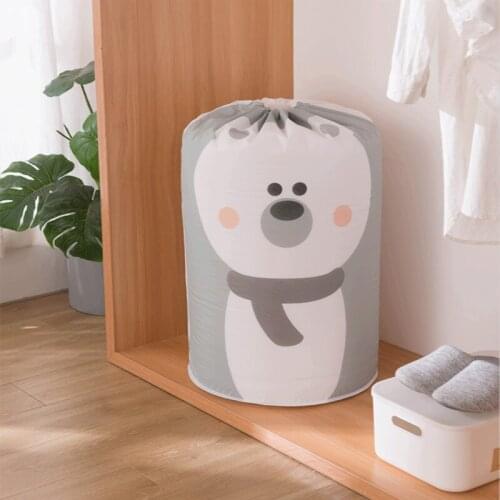 Clothes Storage Quilt Storage Bag Drawstring Bag Drawstring Bag Cylindrical Beam Corrugated Seal Storage Bag Dust