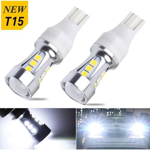 2Pcs T15 Led Bulb W16W Canbus 921 912 Turn Signal Lamps Super Bright White Car Reverse Backup Lights 6000K For Bmw e46 e90