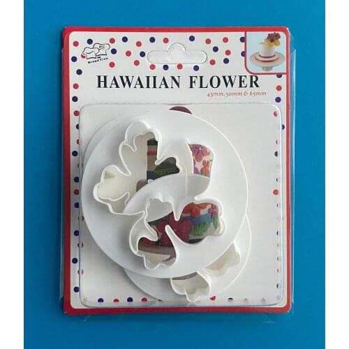 4pcs Hawaiian Flower Leaf Fondant Cutter Cake Decorating Sugar Craft Plunger Cutter Flower Mold cookie cutters Biscuit Cake