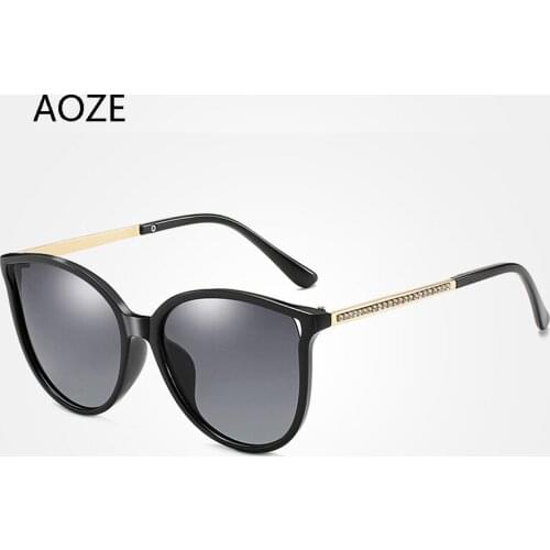 AOZE Brand design 2020 trends female cat eye polarized sunglasses ladies goggles driving travel eyewear UV400 Women ins Popular