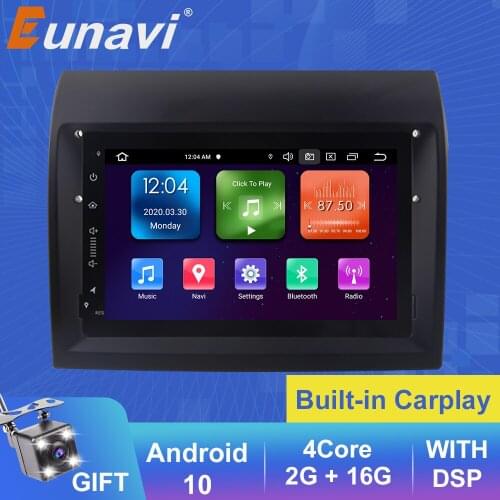 Eunavi Android 10 Car Radio Multimedia Player GPS Stereo For Fiat Ducato 2011-2015 Citroen Jumper Peugeot Boxer Navigation 1din