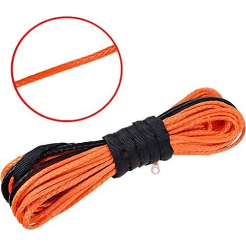 Free Shipping 3/8" x 100' Orange Synthetic Winch Line Cable Rope 20000 LBs with Sheath (ATV UTV 4X4 4WD OFFROAD)