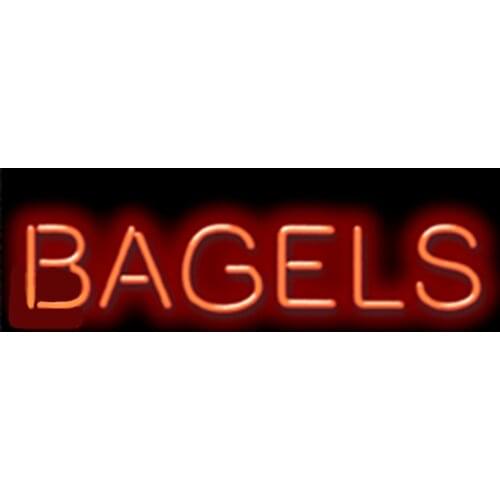 Bagels Custom Glass Tube neon sign Light Bar Beer Club Custom signs Shop Store Business Signboard signage 17"x14"