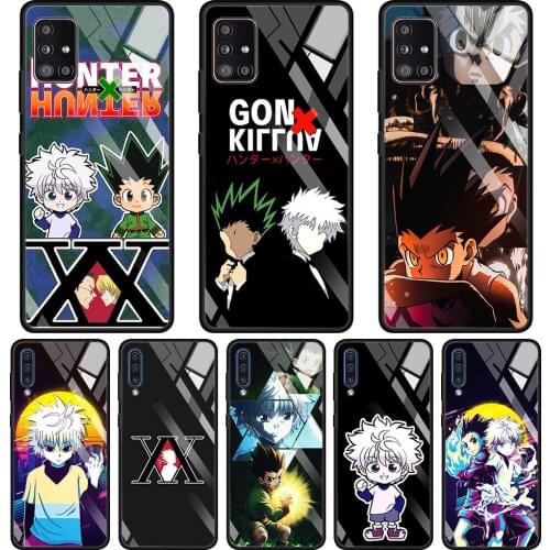 Tempered Glass Cover For Samsung Galaxy A70 A50 A40 A30 A20 A10 Smartphone Shell Caso Funda Case hunter x hunter Cute