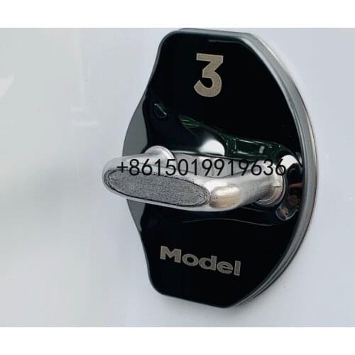 For Tesla Model 3 door lock protection shell metal decorative cover modification decoration accessories