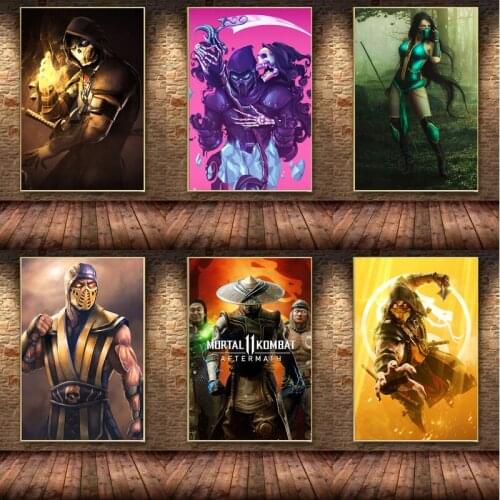 HD Game Poster Mortal Kombat Decoration Painting of The on Canvas Canvas Painting of Mortal Kombat Poster Wall Art Decor