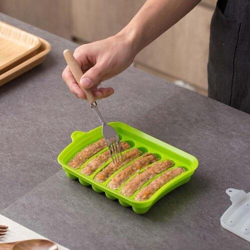 Hot Dog Tool Sausage Maker Silicone Mold DIY Hot Dog Handmade Ham Sausage Mould Kitchen Making Refrigerated