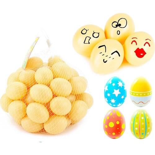 Fake Eggs Toys for Children Kitchen Plastic Simulation Egg Model Painting Fun Doodle DIY Educational Toys Easter Eggs Decoration