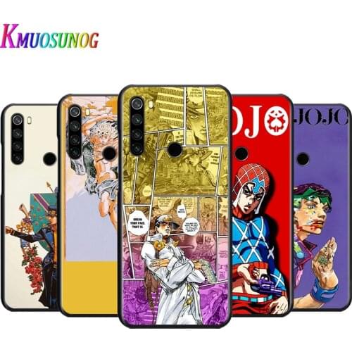 JoJo Bizarre Adventure For Xiaomi Redmi Note 4 4X 5 5A 6 7 8 8T 9S/T 10 10S 5G Global version Por Max Black Silicone Phone Case