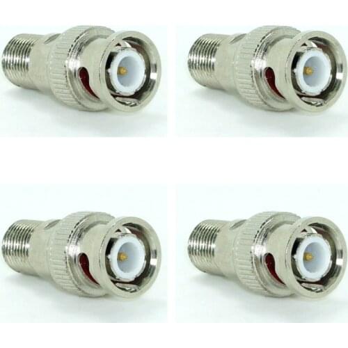 20pcs/lot BNC Male to F Female Connector BNC Plug to F Type Female Jack Socket Adapter RF Coaxial Connector for CCTV Camera