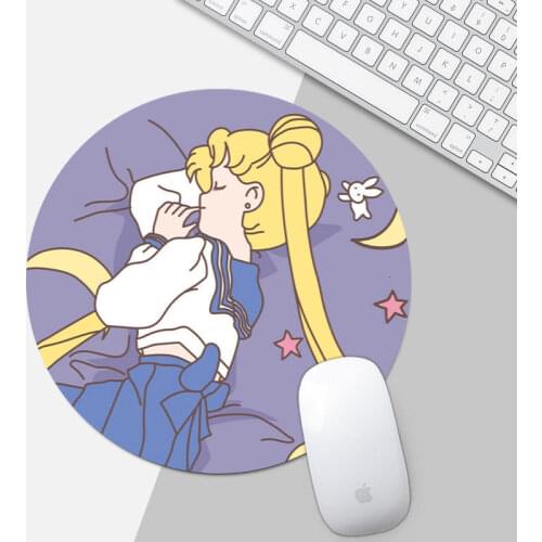 Mouse Pad Cute Girl Art Ins Style Creative Keyboard Mat Non-Slip Natural Rubber, Gaming Mouse Pad Cartoon