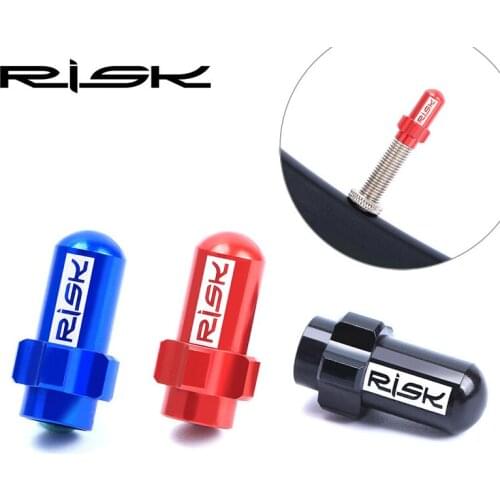 RISK 2 Pack Bicycle Valve Cap Dust Cover Lightweight Aluminum Alloy 7075 MTB Road Bike Tire Valve Cover Bike Repair Parts
