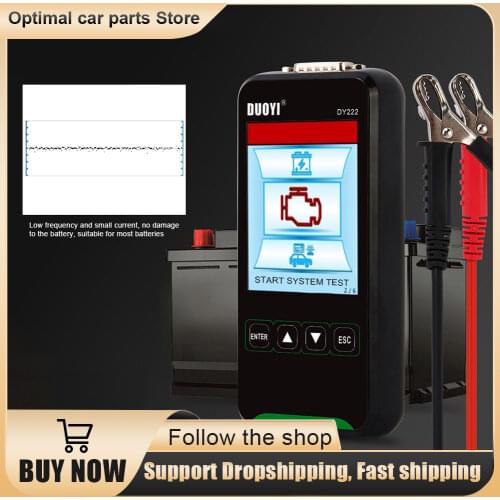 DY222 12V/24V Car Battery Load Tester Multifunctional Battery Health Checker Automotive Battery System Tester