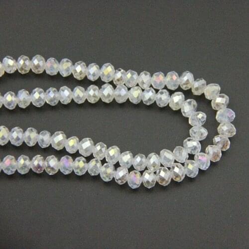 New!AAA+ Quality 2X3-11X14mm Clear AB Color Round Faceted Glass String Beads Crystal Rondelle Lighting Part For Home Decoration
