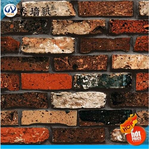 Wallpaper 3D brick pattern brick personalized Apparel Shop retro bar-like brick wallpaper TV background wall paper