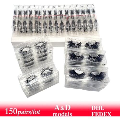 Wholesale Mix 150pairs/Lot 3D Mink Eyelashes Makeup Tools Maquillaje Natural Fluffy Lashes Fastest Delivery A And D Models A10