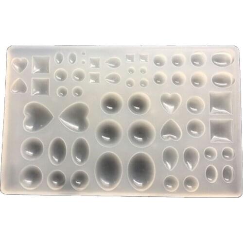 Oval/Heart/Water Droplets Cabochon Semicircle Silicone Chocolate Mold Mould For Epoxy Resin Jewelry Making DIY E976