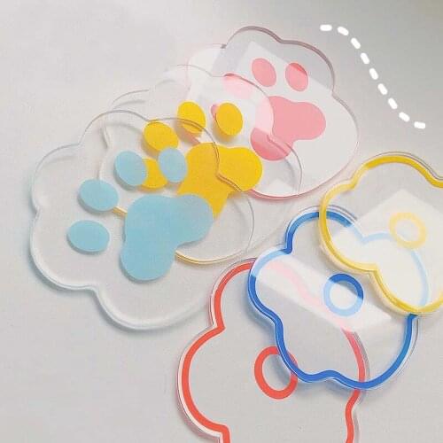 1Pc Nail Art Display Stand Acrylic Palette Flower Cat Claw Ins Japanese Manicure Photo for Nail Color Mixing Display tool