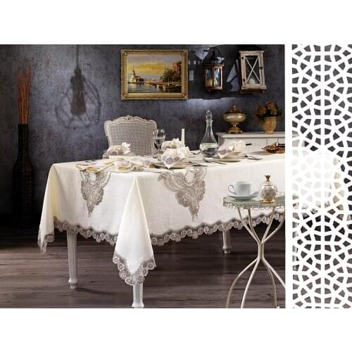Minel Table Cloth 26 Piece Gray
