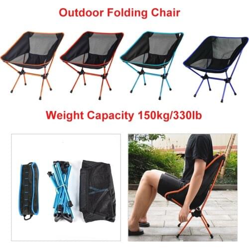 Outdoor Ultralight Folding Camping Chair High Load Portable Seat Fishing Tools BBQ Beach Hiking Picnic Backpacking Travel Chair