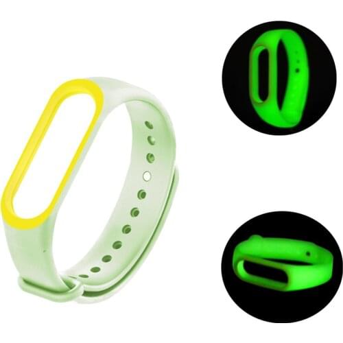 Luminous Silicone Wrist Wtrap For Xiaomi Mi Band 4 3 Bracelet Strap Miband 4 Colorful Strap Smart Band Night Lights Band