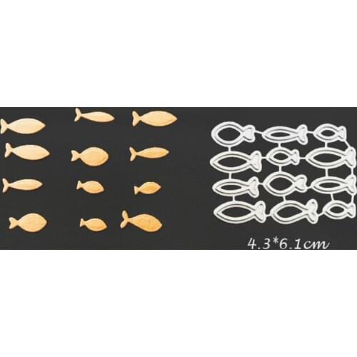 Carbon Steel Cartoon Mini Fish Cutting Dies Embossing Stencil Templates Mold DIY Paper Art Craft Scrapbook Bookmark Card Decor