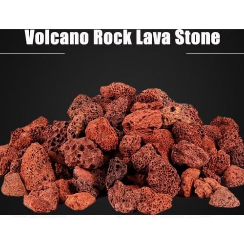 About 1-3cm Fish Tank Filter Media Volcano Rock Lava Stone Aquarium Accessories With Net Bag