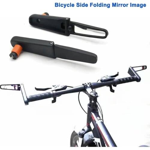 Bicycle Folding Rear View Mirror Adjustable Fixed Gear Bike Handlebar Rear View Reflector Warning Cycling Parts