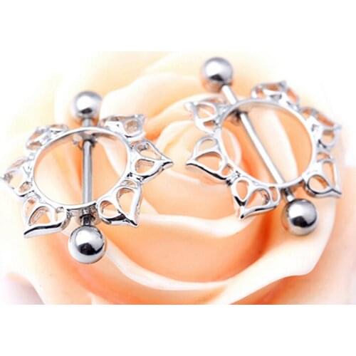 1pc Fashion Belly Chain Lady Agni Breast Milk Buckle Flame Ring Piercing Body Jewelry Sexy Stainless Steel Nipple Rings