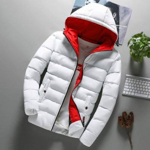 Winter Mens Jacket Fashion Men Cotton Thick Warm Parkas Casual Outwear Windbreaker Thermal Hooded Coats Mens Clothing