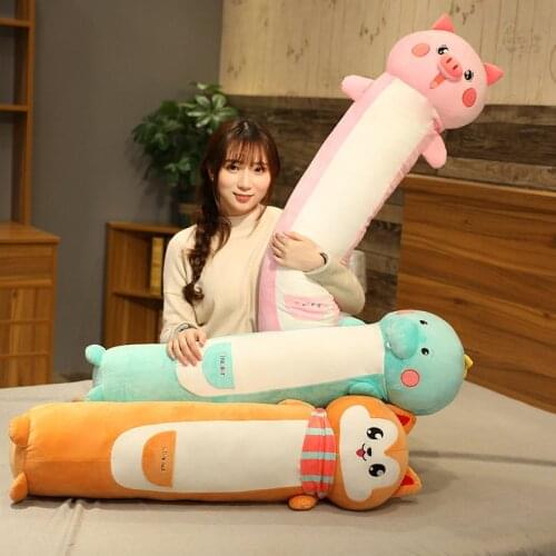 130cm 6 Styles Cute Hamster Plush Toys Unicorn Cloth Doll Stuffed Animal Long Pillow Cushion Room Decoration Gifts Baby Kid