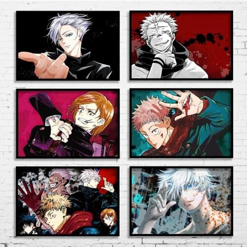 225/150cm Anime Jujutsu Kaisen Canvas Painting Large Movie Posters Wall Art Picture and Print Study Living Room Home Decoration