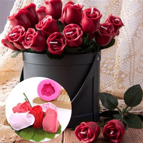 3D Rose Mould DIY Fondant Cake Mousse Mould Candle Mold Dry Pez Mould Soap Mould